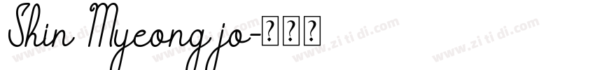 Shin Myeong jo字体转换